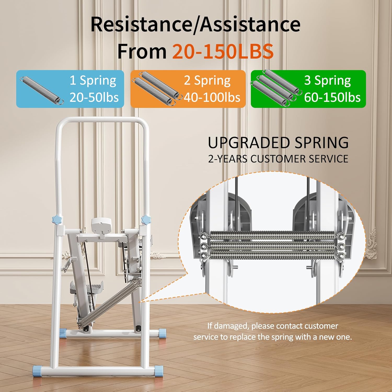 MOMODA Stair Stepper Resistance Adjustable Folding Vertical Climber Machine for Home Gym Full-Body Workout - Image 4