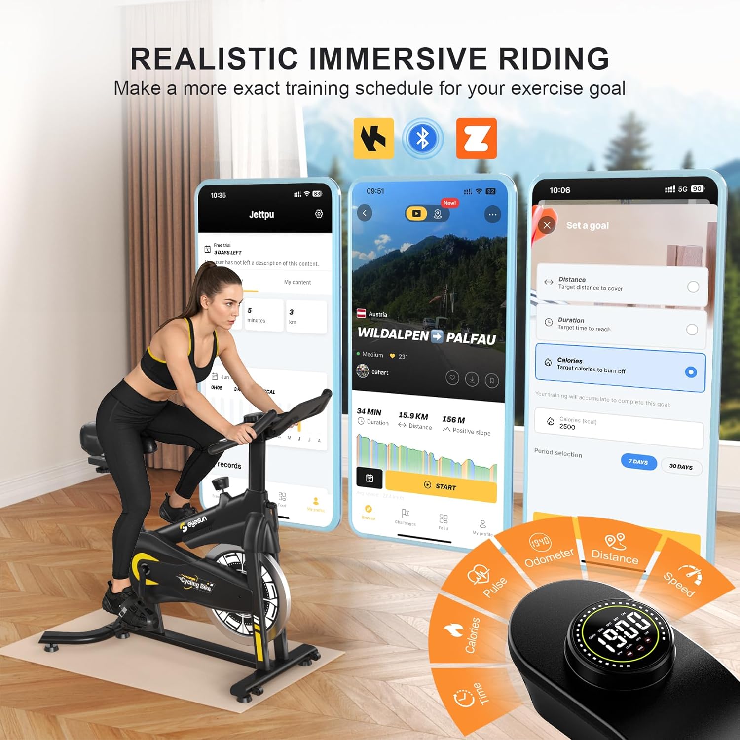 Exercise Bikes for Home,Indoor Cycling Bike with Adjustable Magnetic,Brake Pad Resistance Silent Belt Drive,330lbs Weight Capacity &Upgraded Version Seat for Home Cardio&Weight Loss - Image 4