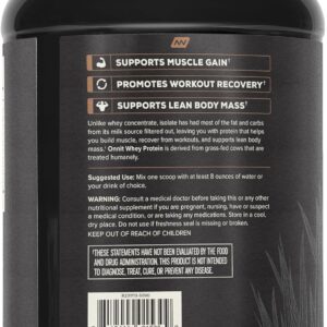 ONNIT Grass Fed Whey Isolate Protein Powder, Protein Powder Dietary Supplement to Support Muscle Gain and Workout Recovery, 30 Servings per Tub, 30.7 oz (Chocolate)