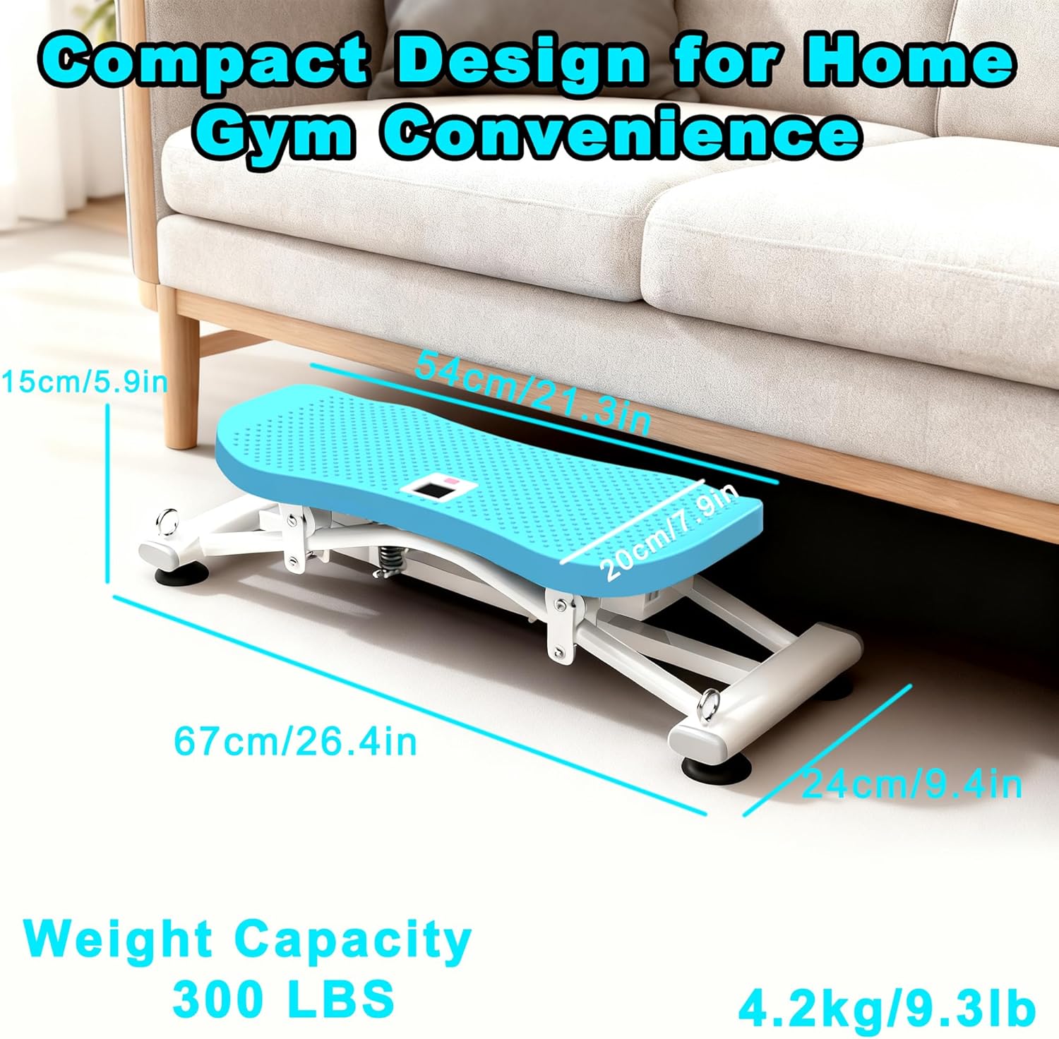 KINMAC Indoor Ski Simulator with Resistance Bands - Balance Board Home Gym Sliding Machine for Full-Body Cardio, Non-Slip Base, Core & Leg Workout Trainer - Image 9