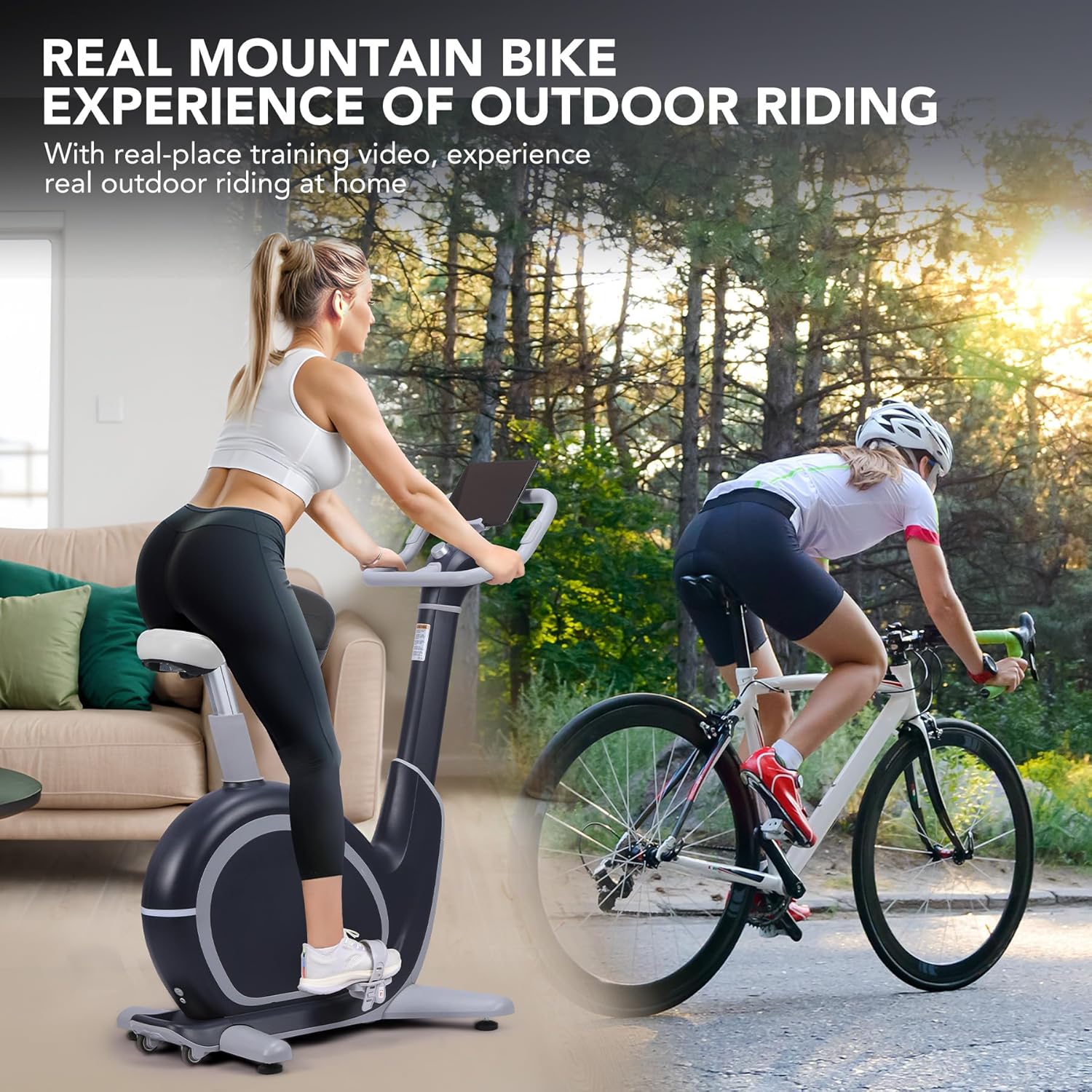 Exercise Bike, PioneerWorks 36 Levels Magnetic Resistance Exercise Bike with 350 Lbs Weight Capacity, Smart Indoor Cycling Bike for Cardio Workout and Cycle Training - Image 5