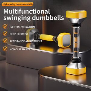 5.5LB Adjustable Swing Dumbbell with Non-Slip Grip | Also Available 5LB & 25LB Standard Adjustable Dumbbells | Home Gym Strength Training Set