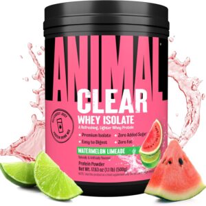 Clear Whey Isolate Protein Powder – Easy to Digest and Mix, 5g BCAA, Deliciously Juicy, Refreshing Anytime Drink for Men and Women, Watermelon Limeade 500g (20 Servings)