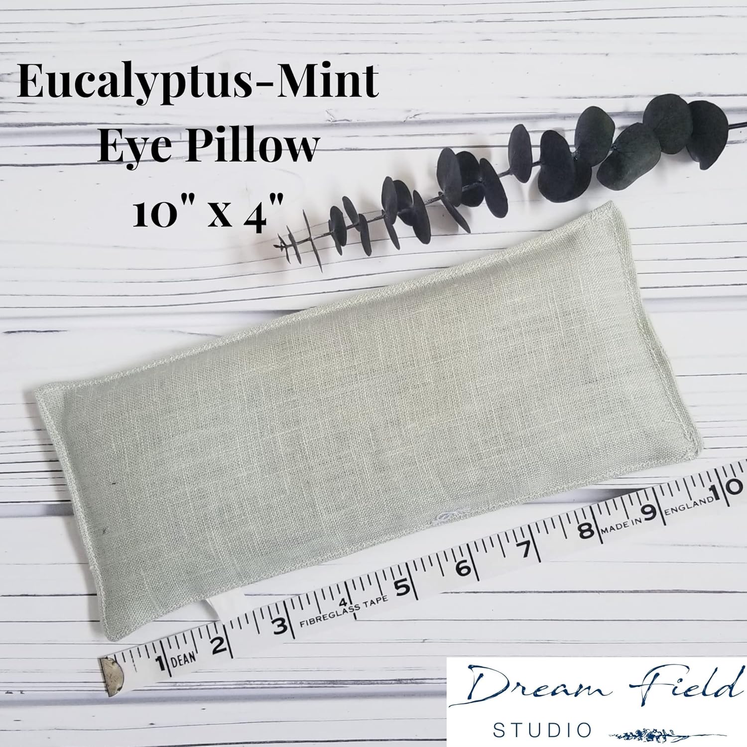Eucalyptus Eye Pillow - Hot or Cold Use - Handmade Weighted Bag, 4" x 10" Size, Sinus and Migraine, Relaxation - Deep Blue Batik - Image 9