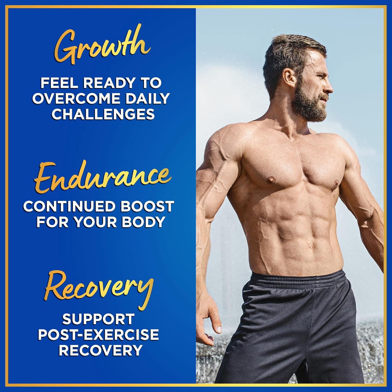 HMB and Vitamin D3 Supplement - Muscle Growth, Strength, Performance and Recovery Support - B-Hydroxy B-Methylbutyrate, D3 Plus Calcium, 1,000 MG HMB Supplements - 180 Days, 360 Capsules - Image 2