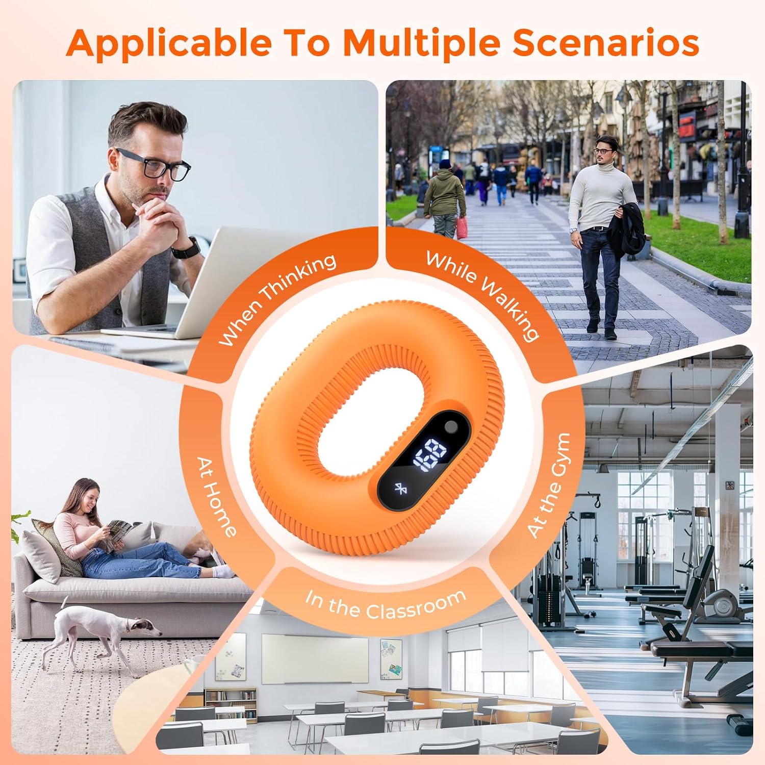 Smart Silicone Grip Strength Trainer, Forearm Strengthener with Data Monitoring, Supports Game Interactions and App Control, Hand Exercisers for Strength,Stress Relief and Rehabilitation - Image 7