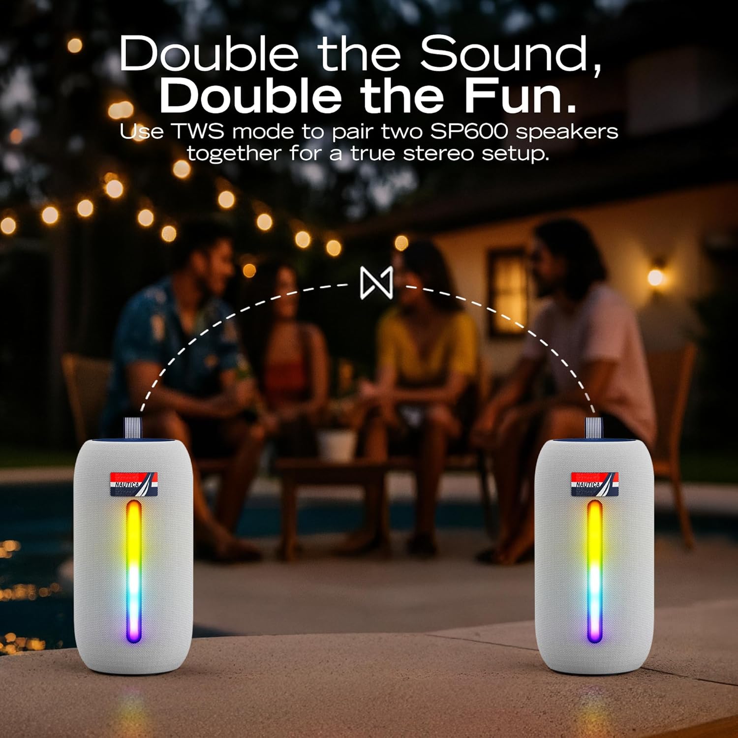 Nautica Urban SP600 True Wireless Outdoor Speaker, Portable IP5 Splash-Proof Bluetooth Speaker, Perfect for Camping, Beach, Backyard & Travel - Image 5