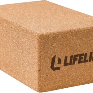 Lifeline Fitness Cork Yoga Block – Sustainable Home Gym Workout Equipment for Yoga, Pilates and General Fitness