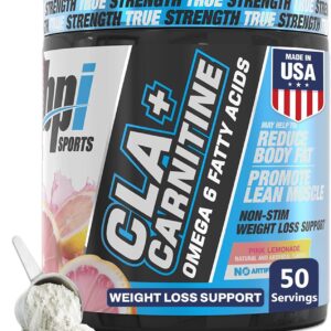 BPI Sports CLA+Carnitine – CLA L Carnitine & Linoleic Acid – L Carnitine Supplement for Weight Loss, Metabolism & Lean Muscle – Caffeine Free – Pink Lemonade – 50 Servings – 12.34 oz