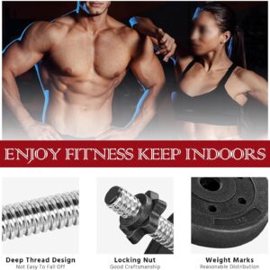Topeakmart 44lb/66LB Adjustable Dumbbell Weight Set Strength Training Equipment for Women & Men in Home Gym Muscle Body Training