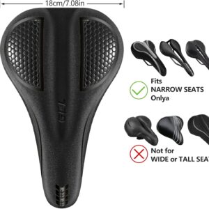 Bike Seat Cushion Gel Padded Bike Seat Cover Extra Soft Comfy for Men Women Comfort,with Peloton Stationary, Exercise, Mountain Bikes, Road & Electric