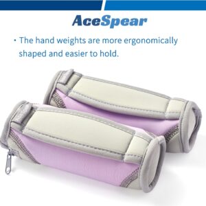 AceSpear Hand Weights for Women Men 1lb 2lbs 3lbs 4lbs Soft Dumbbells of 2, Detachable Walking Weight for Aerobics, Jogging, Running