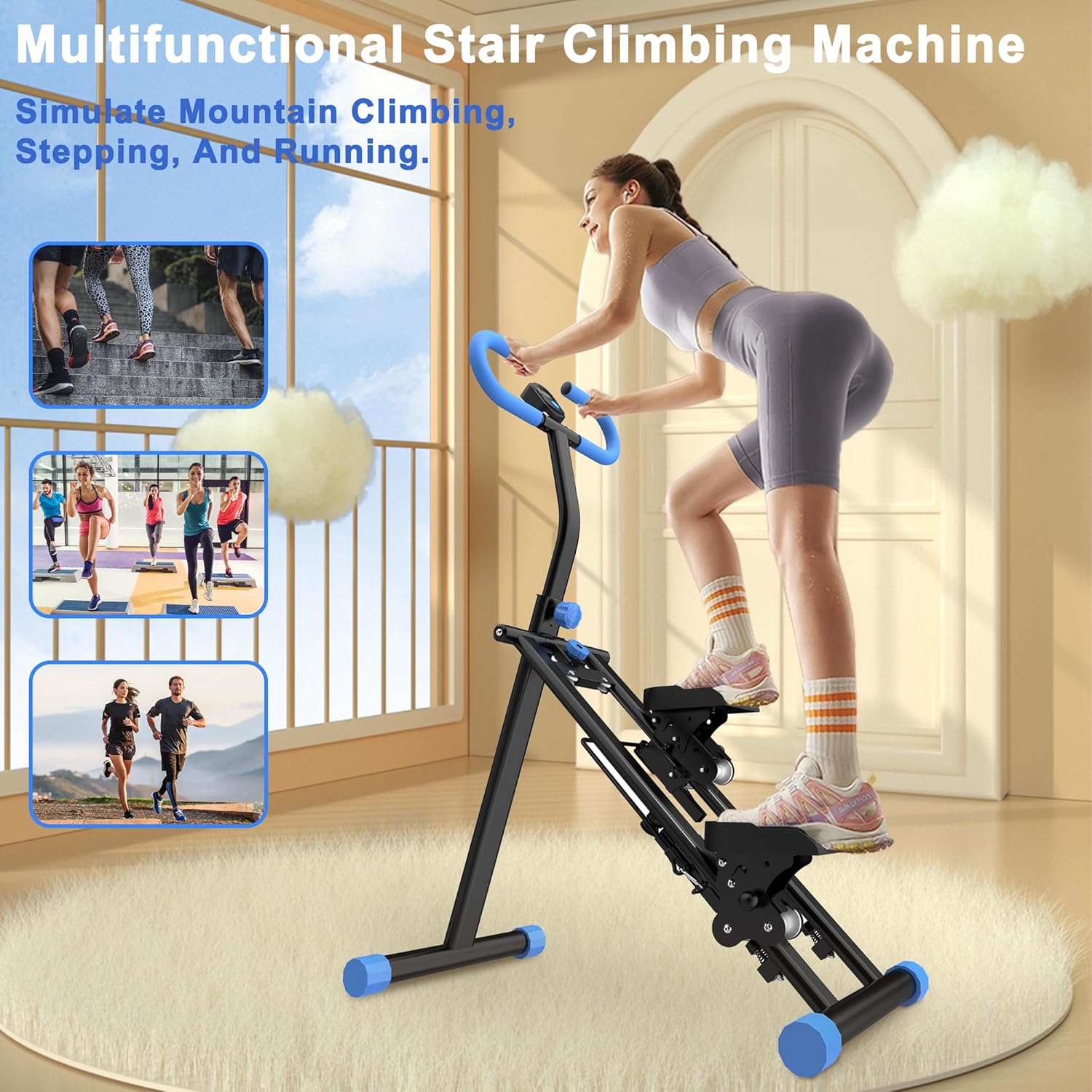 Stair Stepper for Home-Upgrade Vertical Climber Workout Machine for Full-Body Exercise Climber Fitness Equipment with Stable Frame Adjustable Handlebar - Image 3