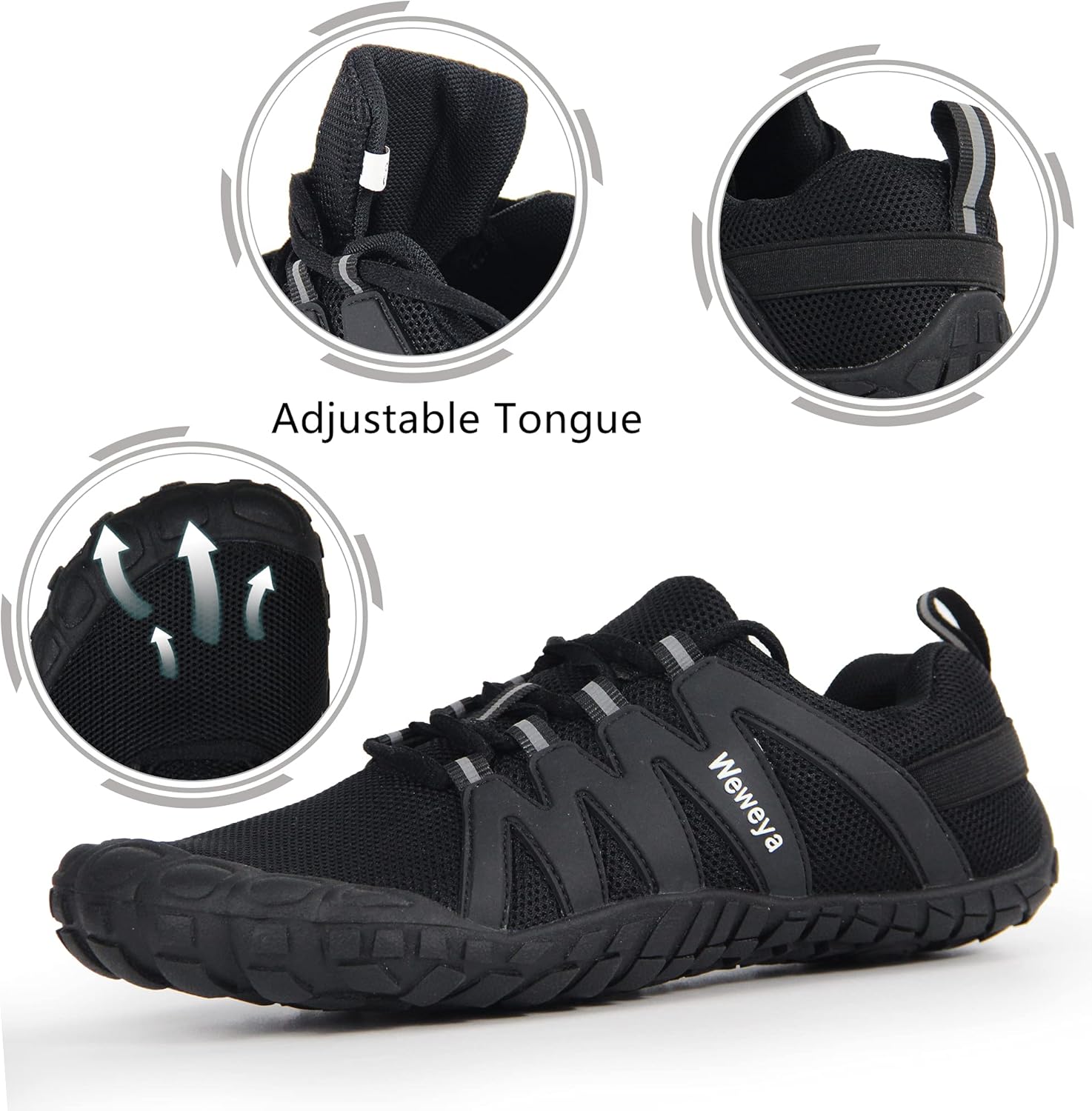 Weweya Barefoot Shoes Men Minimalist Running Cross Training Shoe - Image 2