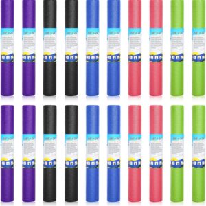 Yilloog 20 Pcs Yoga Mat Non Slip Exercise Workout Mat with Strap for Women Gym Fitness Home Supplies, 72 x 24 Inch