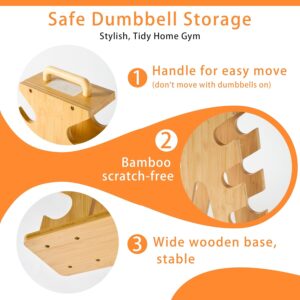 Wooden Dumbbell Rack Stand Gift for Fitness Lovers, Compact A-Frame Weight Holder for 3–7kg Dumbbells, Stylish Space-Saving Organizer for Home Gym (Dumbbell Rack Stand Only)