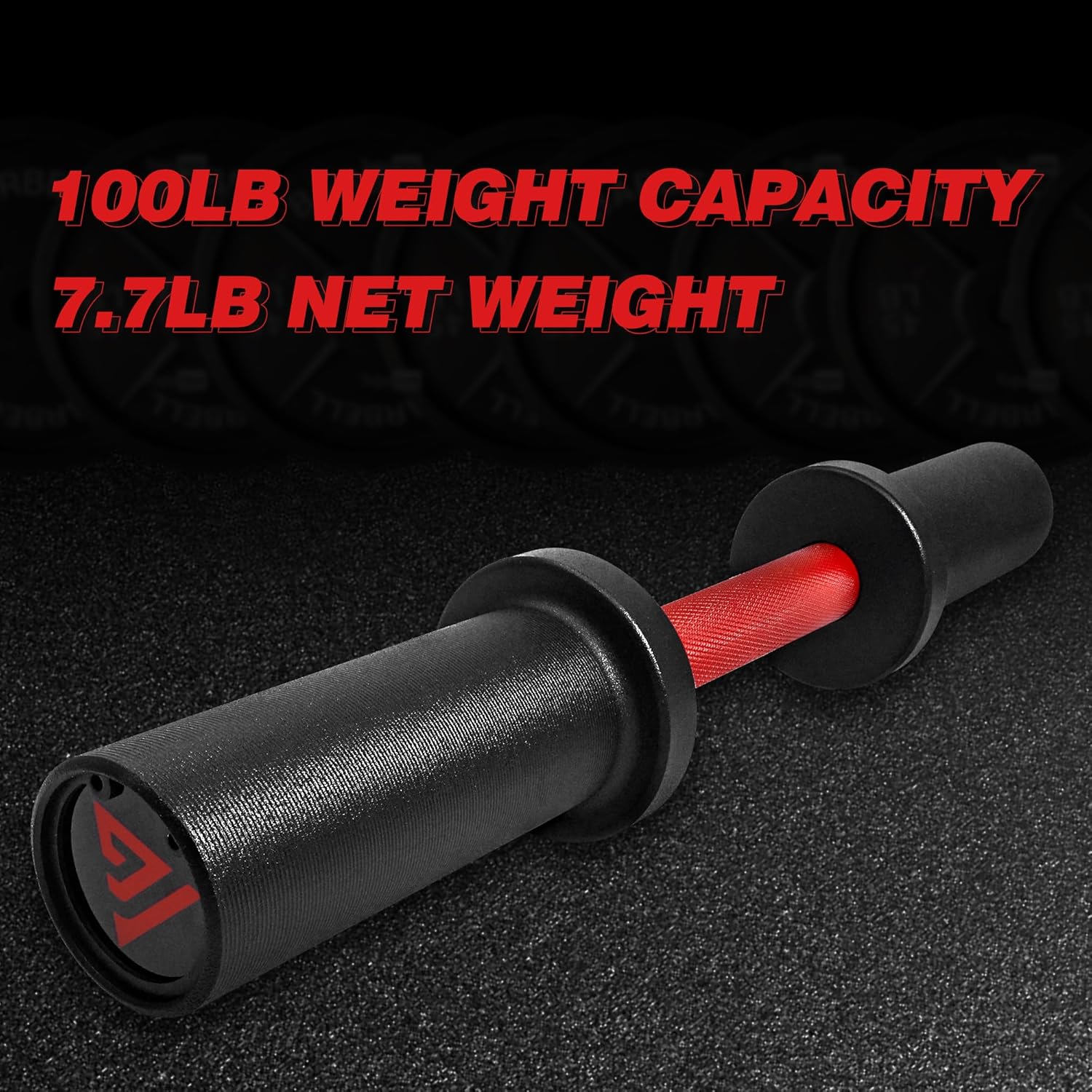 16" Olympic Dumbbell Handle, Loadable Dumbbells for 2-inch Olympic Weight Plates, Dumbbell Bar for Home Gym Strength Training, 2 Pair of Spring Collars Included - Image 7