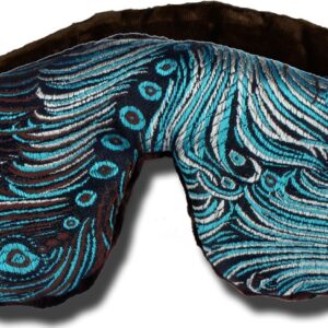 Handmade Weighted Sleep Eye Mask Yoga Pillow – Flax Seed Fill – Unscented – Dark Turquoise – TEMF-DT