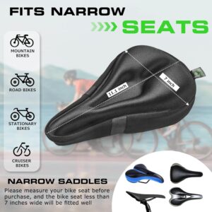 Zacro Bike Seat Cushion – Gel Padded Bike Seat Cover for Men Women Comfort, Extra Soft Exercise Bicycle Seat Compatible with Peloton, Outdoor & Indoor Bike Saddles