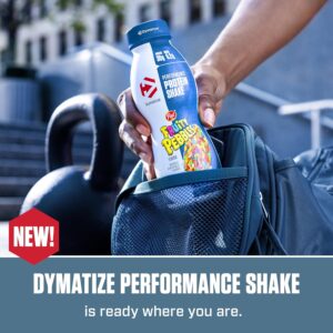 Dymatize Performance Protein Shake, Fruity Pebbles, 30g of Protein, 6.2g BCAA for Muscle Recovery, No Added Sugar, Low Fat, 24 Vitamins and Minerals, Gluten-Free, Ready to Drink, On-the-Go Snack, 11.5fl oz, 12 pack