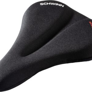 Schwinn Sport Memory Foam Dual Strap Bike Seat Cover, Saddle Cover for Extra Comfort, Soft, Weather-Resistant Memory Foam, Dual Straps Attach Quickly to Most Standard Size Adult Bike Seats
