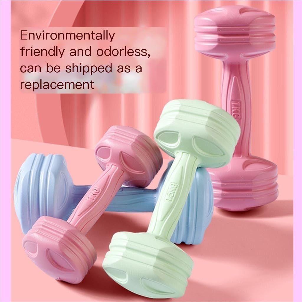 Dumbells Dumbbells For Women And Men Fitness Home Equipment Yoga Exercise Arm Muscle Plastic Coated Dumbbells Aerobics Dumbell Set - Image 3