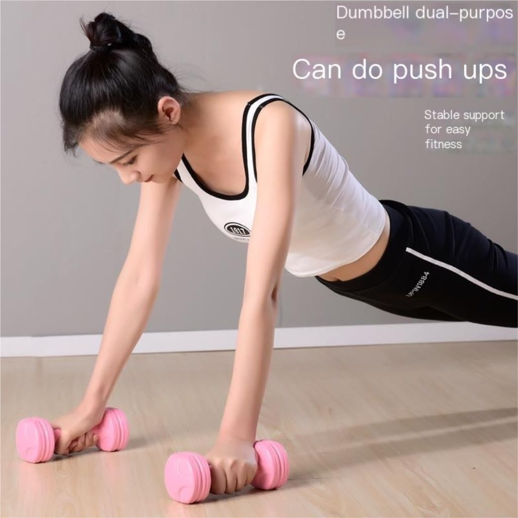 Dumbells Dumbbells For Women And Men Fitness Home Equipment Yoga Exercise Arm Muscle Plastic Coated Dumbbells Aerobics Dumbell Set - Image 4