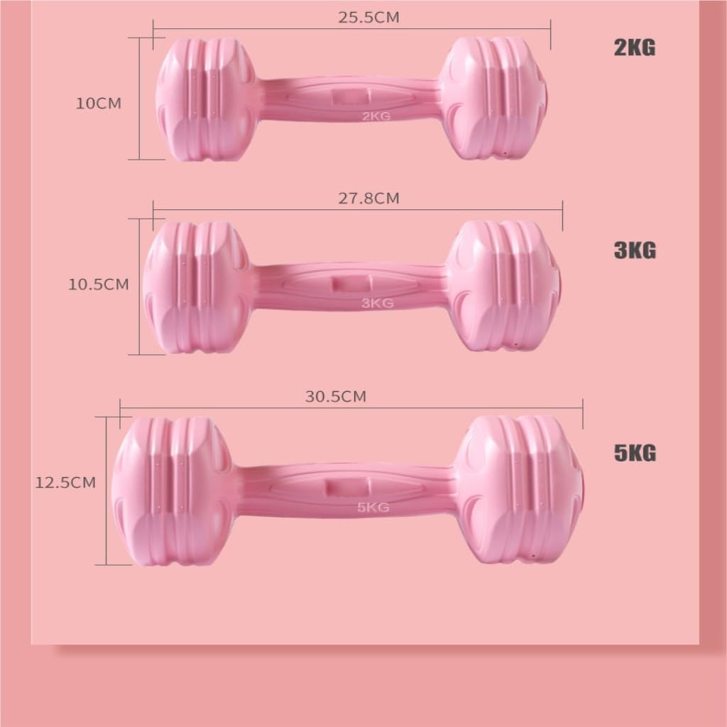Dumbells Dumbbells For Women And Men Fitness Home Equipment Yoga Exercise Arm Muscle Plastic Coated Dumbbells Aerobics Dumbell Set - Image 2