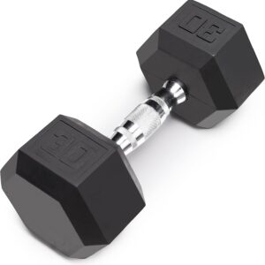 Marcy Rubber Hex Dumbbell – Available for 25lb – 50lb