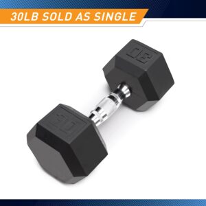 Marcy Rubber Hex Dumbbell – Available for 25lb – 50lb