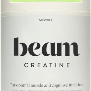 Beam Creatine Powder, Third Party Tested, Micronized Creatine Monohydrate Supplement, Creatine for Women and Men, Muscle Strength, Workout Recovery, Health and Wellness Gift, 30 Servings, Unflavored