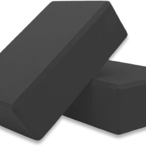 Yoga Blocks 2 Pack, Supportive Latex-Free Eva Foam Soft Non-Slip Blocks with Beveled Edges for Yoga, Pilates, Meditation – Yoga Accessories for Stability, Balance, Deepen Stretches