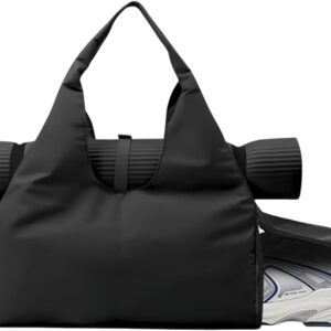Gym Bag, Yoga Gym Bag for Women and Men, Carrying Workout Gear and Accessories, Shoe Compartment and Wet Dry Storage Pockets