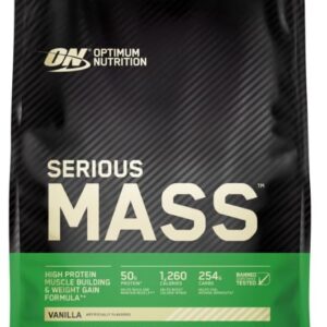 Optimum Nutrition Serious Mass Weight Gainer Protein Powder, Vitamin C and Zinc for Immune Support, Vanilla, 12 Pound (Packaging May Vary)