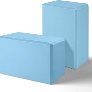 2025 Yoga Blocks 2 Pack, EVA Foam Yoga Block Supportive Latex-Free, Non-Slip Exercise Blocks, Yoga Accessories for Pilates, Meditation, Balance, Stretching and Deep Poses