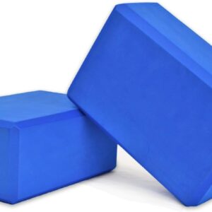 YogaAccessories High Density and Lightweight Foam Yoga Blocks – Strength and Flexibility Aid (Set of 2)