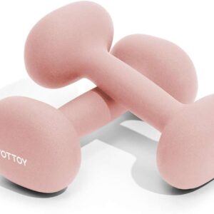 YOTTOY Dumbbell Set of 2,2-15 Pound Hand Weights for Women, Non-Slip Hand Weights for Home Gym, Strength Training, and Full-Body Workouts
