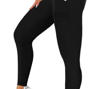 MOREFEEL Leggings with Pockets for Women, High Waisted Tummy Control Workout Hip Lift Yoga Pants Activewear