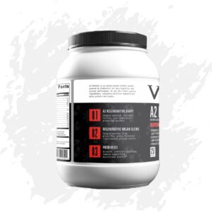 ViCera A2 Protein Powder, Peppermint Milkshake, 25 G Protein per Serving, Organic A2/A2 Whey Casein Blend With Probiotics and Celtic Sea Salt, Gluten Free Workout Supplement, Non GMO, 20 Serv, 27.4 Oz