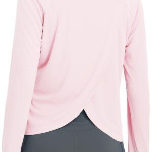 baleaf Women’s Long Sleeve Workout Tops Athletic Shirts Split Back Running Gym Quick Dry Sun Protection UPF 50+