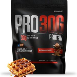 ATHLEAN-X PRO-30G, Premium Whey Protein Isolate Powder, Belgian Maple Waffle, Gluten-Free, Low Sugar, 30g of High Protein Powder for Muscle Recovery & Growth