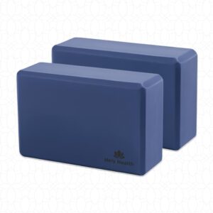Premium Yoga Blocks Set of 2 – High-Density EVA Foam – Non-Slip, Lightweight, Durable – Includes Branded Carry Bag – Multiple Colors