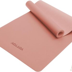 YOTTOY Yoga Mat,Non-Slip Hot Yoga Mat with Anti-Tear Design and Friendly Natural Rubber Mat with Strap and Bag