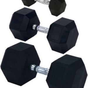 Champion Barbell Rubber Encased Solid Hex Dumbbell
