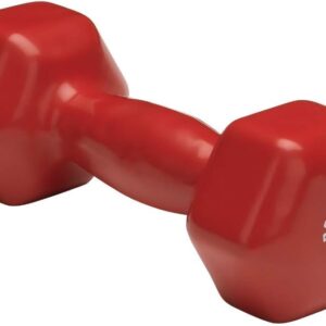 Body-Solid Tools Vinyl Dumbbell for Aerobic Strength Training and Physical Therapy, Hand Weights for Men and Women, Commercial and Home Gym Free Weights Hex End Dumbbells
