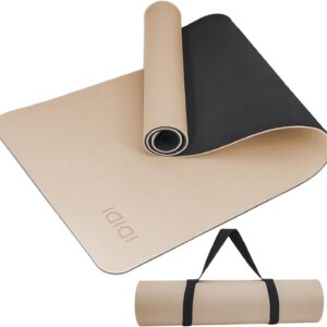 Yoga Mat with Strap,Non-Skid Workout Mat,8mm Thick Yoga Mat,POE Yoga Mats for Women Men Kids,Exercise Mat with Easy-Cinch,72″x24″x0.32” (183x61x0.8cm)