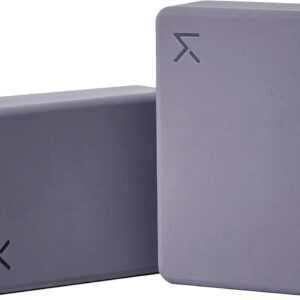 KEEP Yoga Block, High-Density EVA Foam 2 Pack Yoga Block with Non-Slip Textured Surface, Supportive, Lightweight – Ideal for Yoga (2-Pack-Purple)