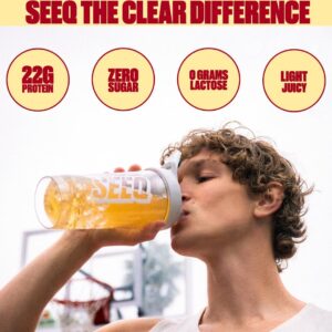 SEEQ Clear Whey Isolate Protein Powder, Strawberry Lemonade – 22 Servings, 22g Protein Per Serving – 0g Lactose, Sugar-Free, Keto-Friendly, Soy Free – Juice-Like Protein, Post-Workout