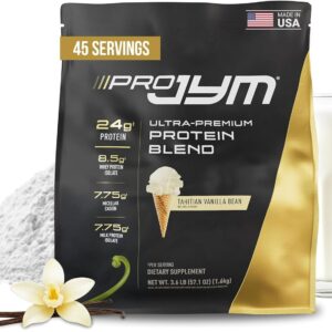 Pro JYM Tahitian Vanilla Protein Powder – Whey Protein Isolates, Casein, & Milk Protein, Lean Muscle Building for Men & Women, JYM Supplement Science, 45 Servings