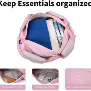 Gym Bag for Women with Shoe Compartment Lightweight Workout Bags Yoga Bag for Women with Yoga Mat Holder Gym Tote for Dance, Sports,Work